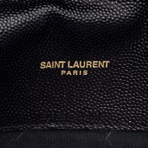 Saint Laurent Matelasse Grain de Poudre Monogram Envelope Chain Wallet - Picture 8 of 14